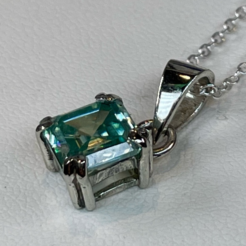 "ON HOLD" (For a wonderful Returning Client) 2.7ct Blue Ice‼️Diamond Pendant 925 - Picture 4 of 8